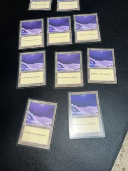 1995 Magic The Gathering Ice Age Snow-Covered Plains X 10 cards in a bundle - Image 3