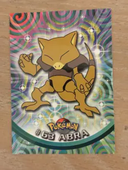Abra Pokemon Card Topps #63 TV Animation Edition Series Black Logo - Image 1