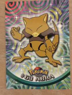 Abra Pokemon Card Topps #63 TV Animation Edition Series Black Logo - Image 2