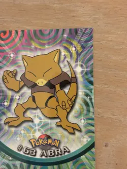 Abra Pokemon Card Topps #63 TV Animation Edition Series Black Logo - Image 4