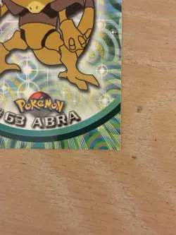 Abra Pokemon Card Topps #63 TV Animation Edition Series Black Logo - Image 5