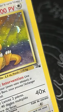 Pokemon Dragonite 4/62 Fossil Holo Rare French 100 HP Unlimited Card - Image 3