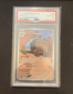 2025 Crustle Illustration Rare #130 Pokemon Card Graded PSA 10 GEM MINT - Image 1