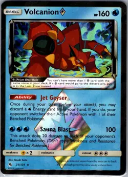 Volcanion Prism Star 31/131 Holo SM - Forbidden Light - Pokemon Card - NM - Image 1