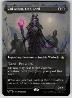 Zul Ashur, Lich Lord (Borderless) Normal R Foundations 326 NM - Image 1
