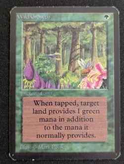 Wild Growth - Alpha - LP - MTG - Magic The Gathering - Green - Enchant - Image 1