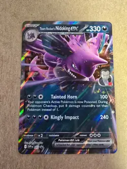 Pokemon TCG : Team Rocket's Nidoking EX SVP 217 Black Star Promo - Image 1