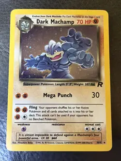 Pokemon TCG Dark Machamp #10/82 Team Rocket Holo Rare Vintage Played - Image 1