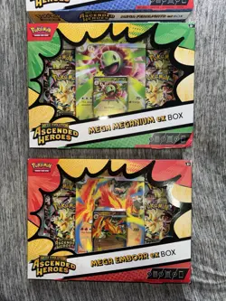 Pokemon TCG Mega Evolution Ascended Heroes Box Promo Feraligatr Meganium Emboar - Image 3