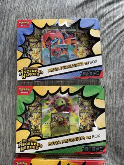 Pokemon TCG Mega Evolution Ascended Heroes Box Promo Feraligatr Meganium Emboar - Image 4