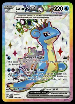 LAPRAS EX - 158/142 Ultra Rare Stellar Crown Pokemon NM - Image 1