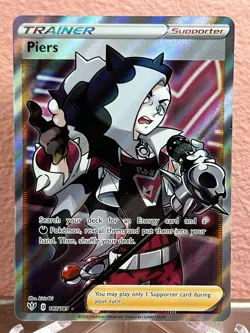 Pokemon TCG Piers 187/189 Darkness Ablaze Holo Full Art - Image 1