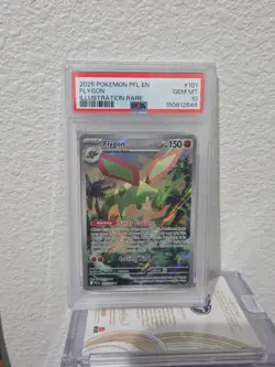 2025 POKEMON PFL EN-PHANTASMAL FLAMES ILLUSTRATION RARE #101 FLYGON PSA 10 - Image 1