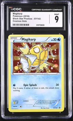 CGC 9 MAGIKARP XY143 BLACK STAR PROMO POKEMON MINT - Image 1