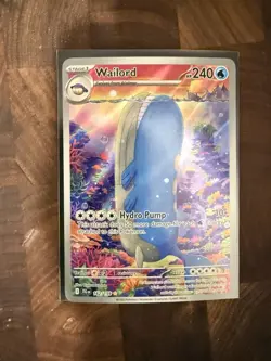 Pokemon Wailord 162/159 Illustration Rare Holo 240 HP Hydro Pump - Image 1