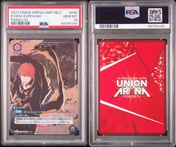 UNION ARENA BLEACH PSA 10 ICHIGO KUROSAKI R PARALLEL UA08BT TCG Alternate Art US - Image 2