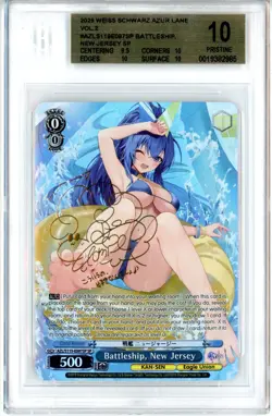 BGS Pristine 10 Weiss Schwarz New Jersey Azur Lane AZL/S102-E102SP Special - Image 1