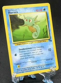 Pokemon Fossil Set Horsea Common Card 49/62 NM - Image 1