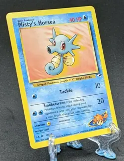 Pokemon Gym Heroes Set Misty's Horsea Common Card 86/132 NM - Image 1