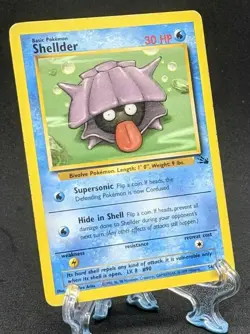 Pokemon Fossil Set Shellder Common Card 54/62 MP - Image 1