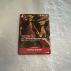 One Piece Monkey.D.Luffy P-007 Winner 5000 Power Card Game Character Regular - Image 2