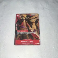 One Piece Monkey.D.Luffy P-007 Winner 5000 Power Card Game Character Regular - Image 3