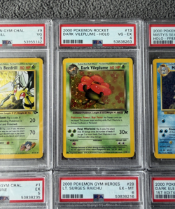 Pokemon PSA Holo Lot (6 Cards) – Gym Heroes, Rocket, Challenge WOTC Vintage - Image 3