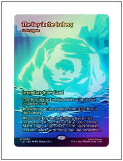 1x The Boy in the Iceberg, Borderless Art Foil, Magic MTG NM - Image 1