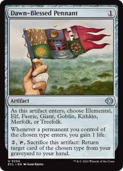 x4 NM (Playset, 4x) Dawn-Blessed Pennant, MTG, Lorwyn Eclipsed, Magic, 254 - Image 1