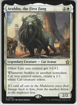 MTG Arahbo, the First Fang NM Foundations Magic 2 - Image 1