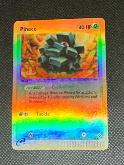Pineco 71/97 Reverse Holo - ex Dragon Pokemon Card - DMG - Image 1