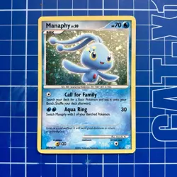 2007 Manaphy 4/12 Pokemon Diamond and Pearl Trainer Kit Holo NM - Image 1