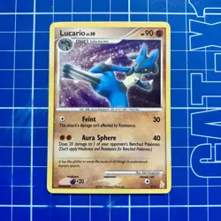 2007 Lucario 3/11 Pokemon Diamond and Pearl Trainer Kit Holo MP - Image 1