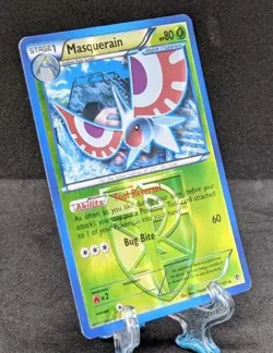 Pokemon Plasma Blast Set Masquerain Team Plasma Reverse Holo Rare Card 2/101 LP - Image 1