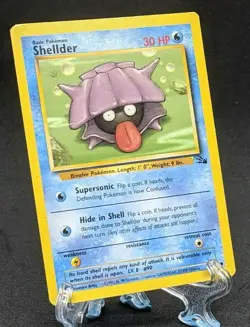 Pokemon Fossil Set Shellder Common Card 54/62 MP - Image 1