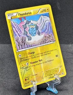 Pokemon Legendary Treasures Set Thundurus Reverse Holo Rare Card 50/113 NM - Image 1