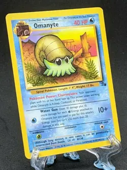 Pokemon Fossil Set Omanyte Common Card 52/62 NM - Image 1