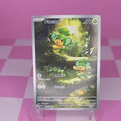 Pokemon Pansage Illustration Rare Holo 089/086 Sv: Black Bolt 70HP Basic Card - Image 1