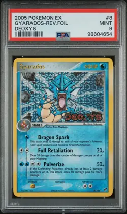Pokemon Gyarados PSA 9 Reverse Holo 2005 EX Deoxys 8/107 - Image 1