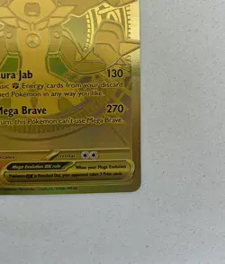 Mega Lucario ex Gold Pokemon Mega Evolution card 188/132 Hyper Rare - Image 4