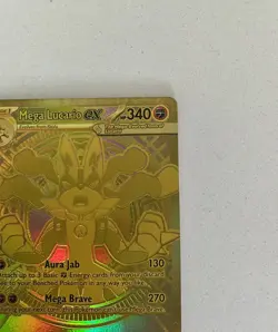 Mega Lucario ex Gold Pokemon Mega Evolution card 188/132 Hyper Rare - Image 5