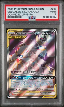 Pokemon TCG Solgaleo & Lunala GX Cosmic Eclipse Holo Full Art 216/236 - Image 1