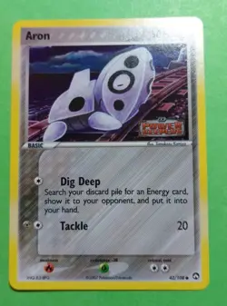 Aron 42/108 Power Keepers Reverse Holo Pokemon, LP - Image 1