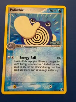 🔥 2005 Pokemon Poliwhirl Reverse Holo Stamped Unseen Forces MP 🔥 - Image 1