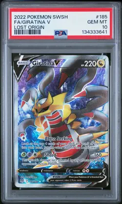 2022 Pokemon Sword & Shield Lost Origin #185 Fa/Giratina V Lost Origin PSA 10 - Image 1