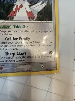 Pokemon Zangoose 25/108 EX Power Keepers - Image 5