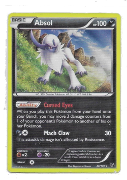2015 Pokemon TCG Roaring Skies Absol 40/108 Reverse Holo Near Mint - Image 1