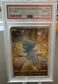 2021 POKEMON CELEBRATIONS #025 FULL ART/MEW PSA 10 - Image 1