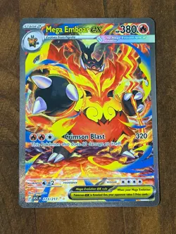Pokemon Mega Emboar EX SIR 273/217: Ascended Heroes Pack Fresh NM ENGLISH - Image 2