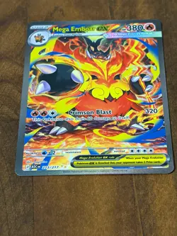 Pokemon Mega Emboar EX SIR 273/217: Ascended Heroes Pack Fresh NM ENGLISH - Image 3